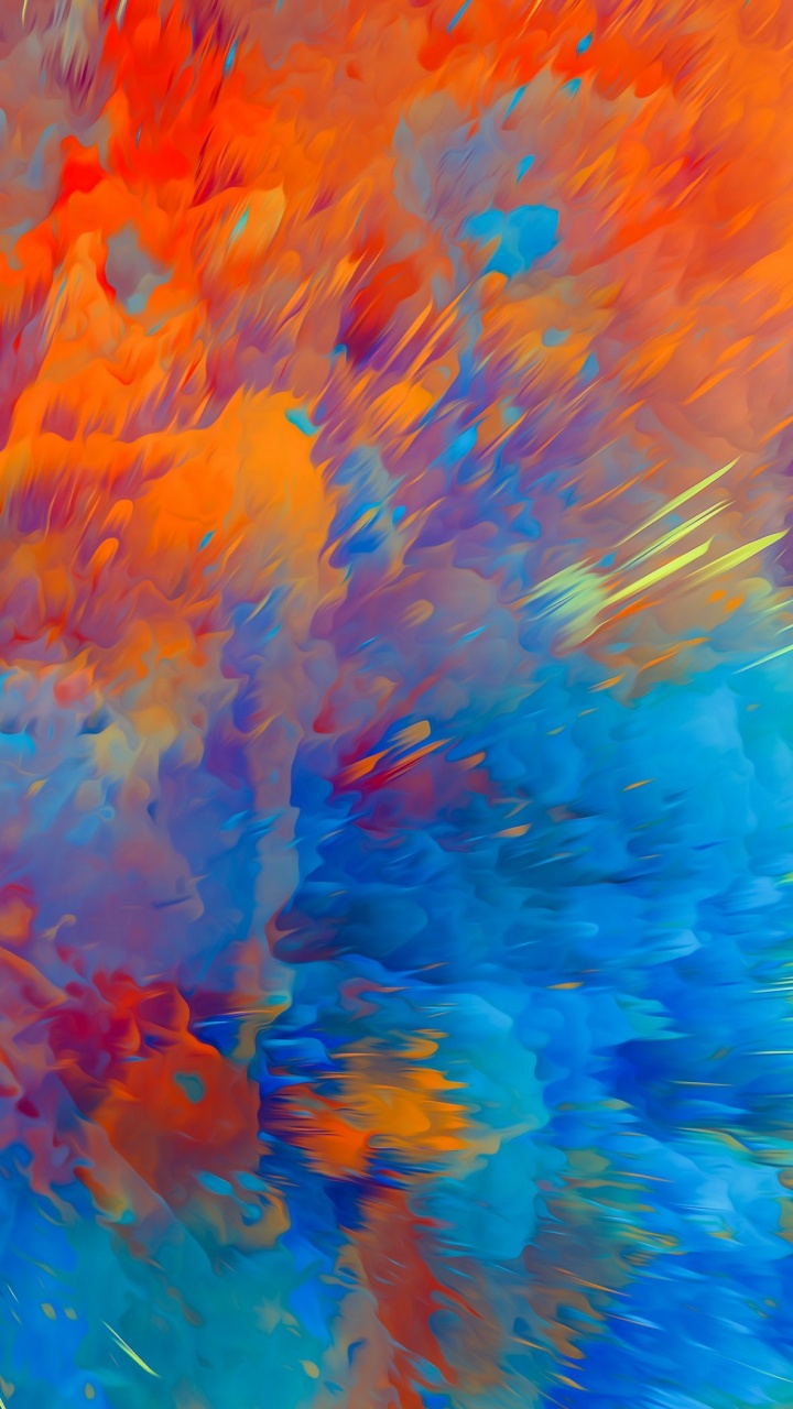 Обои Color Blast от hk3ton, цвет, красочность, синий, Апельсин в разрешении 720x1280