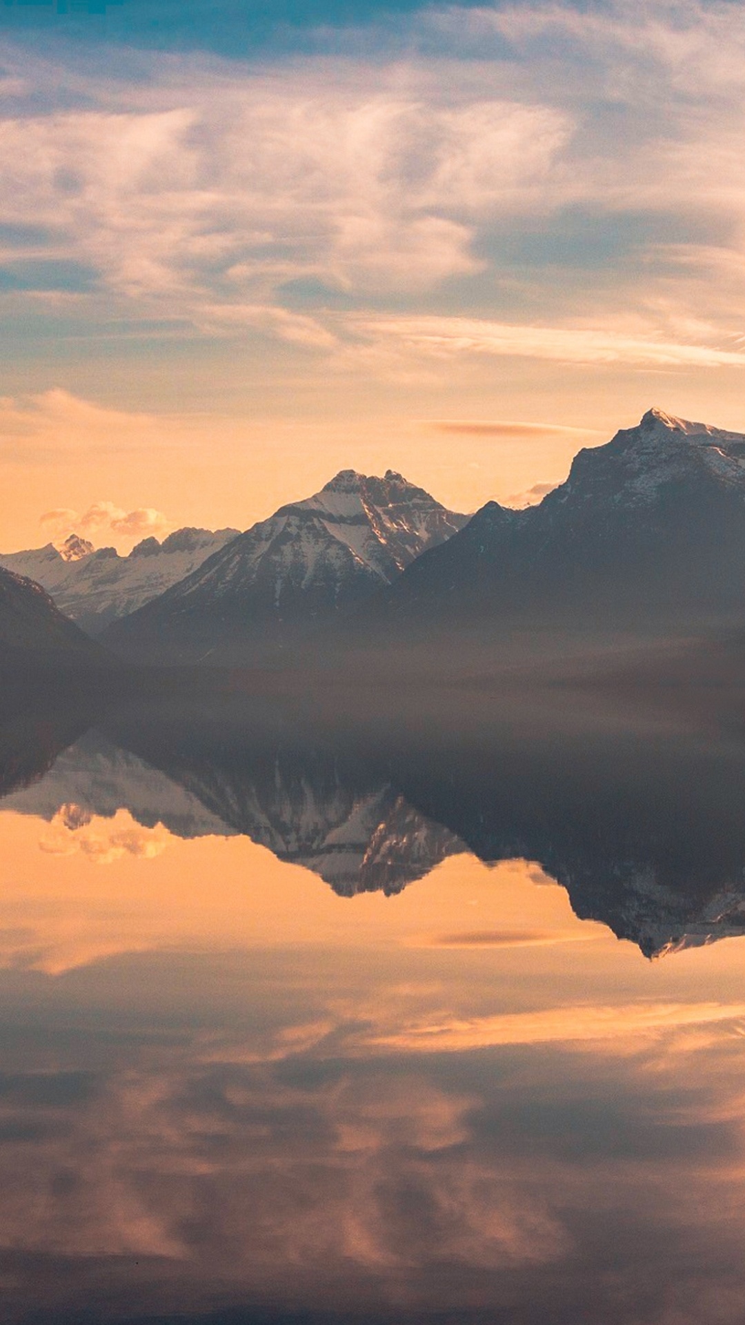 Обои национальный парк глейшер, облако, вода, гора, атмосфера в разрешении 1080x1920