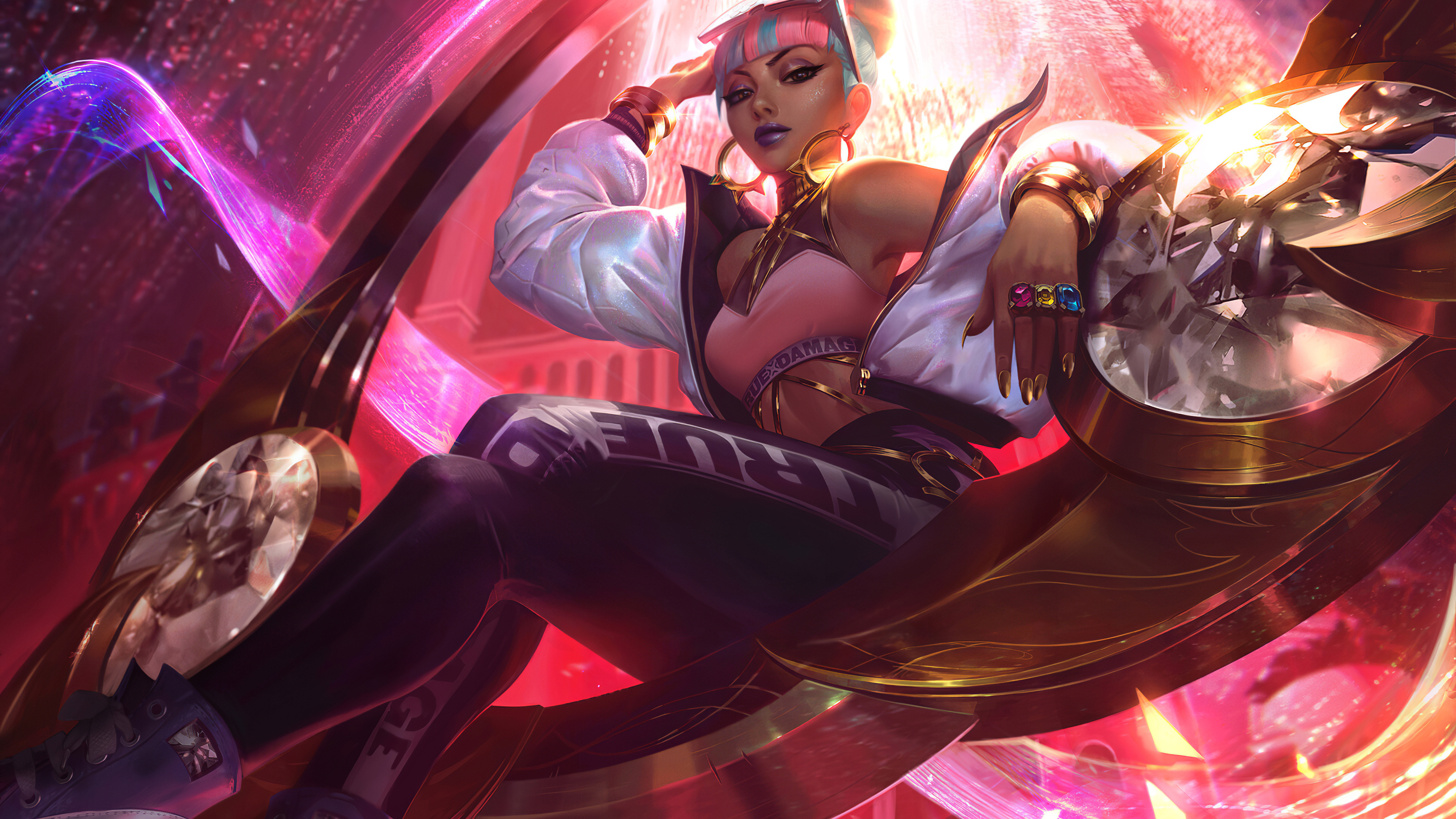 Обои графический дизайн, вымышленный персонаж, иллюстрация, прохлада, riot games в разрешении 3840x2160