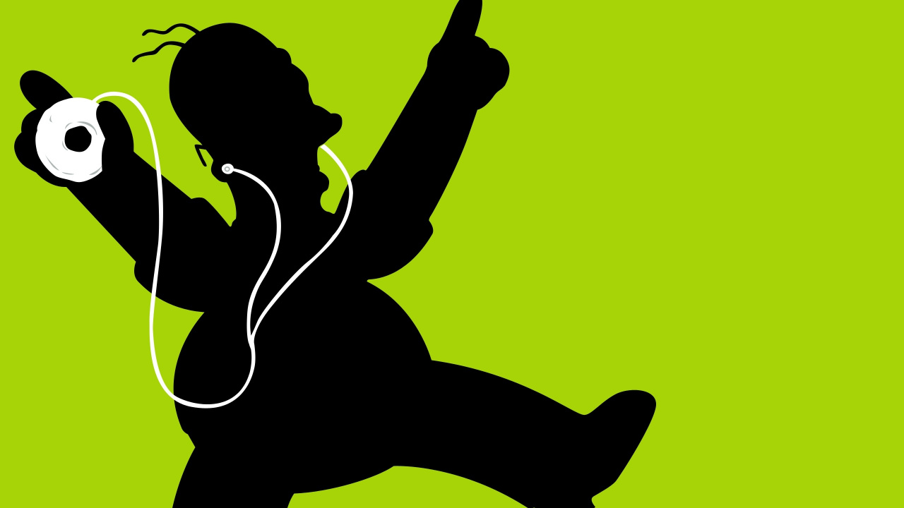 Обои Гомер Симпсон, Лиза Симпсон, Мардж Симпсон, Мэгги Симпсон, иллюстрация в разрешении 1280x720