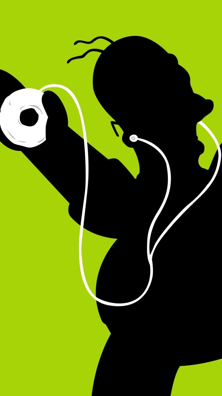 Обои Гомер Симпсон, Лиза Симпсон, Мардж Симпсон, Мэгги Симпсон, иллюстрация в разрешении 720x1280