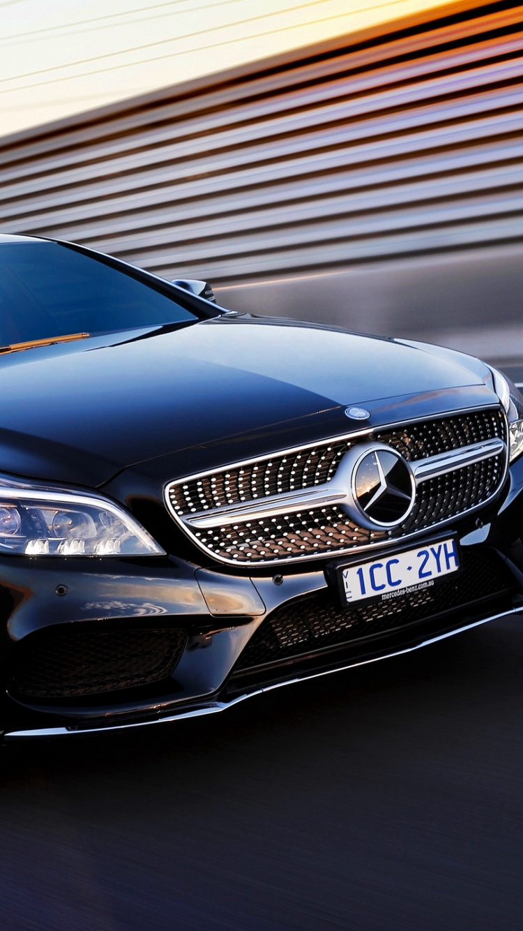 Обои mercedes benz, 2015 Мерседес-Бенц CLS-класс, авто, автомобиль среднего размера, Mercedes-Benz CLA-Class в разрешении 750x1334
