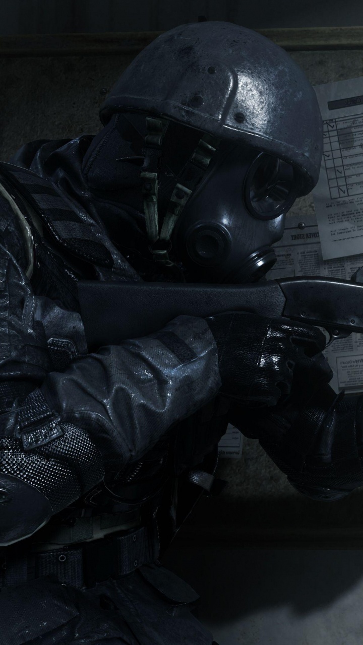 Обои call of duty infinite warfare, call of duty 4 modern warfare, playstation 4, activision, орудие в разрешении 720x1280