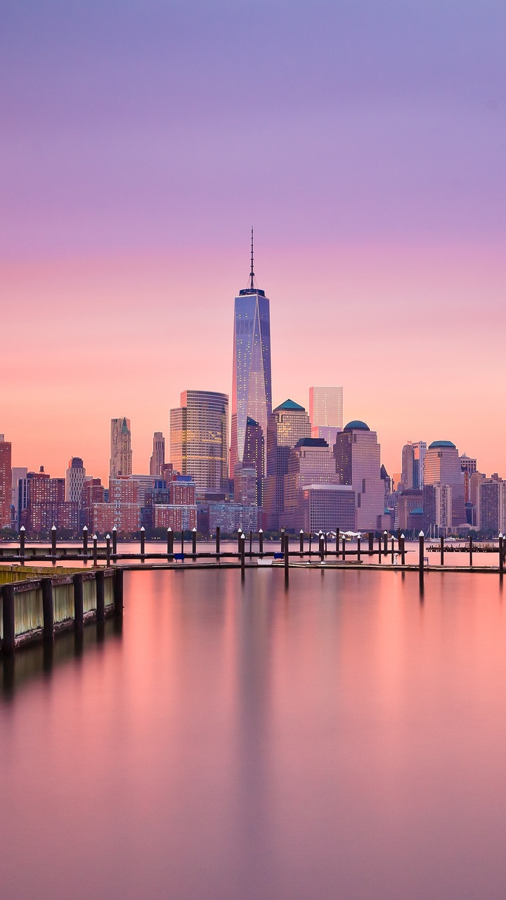 Обои Нижний Манхэттен, городской пейзаж, город, линия горизонта, небоскреб в разрешении 720x1280