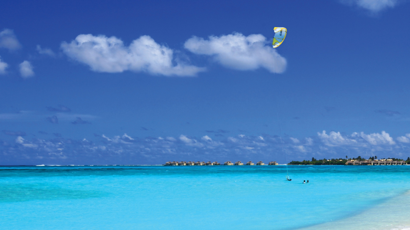 Обои Шесть Чувств Лааму, море, океан, пляж, Карибский бассейн в разрешении 1366x768