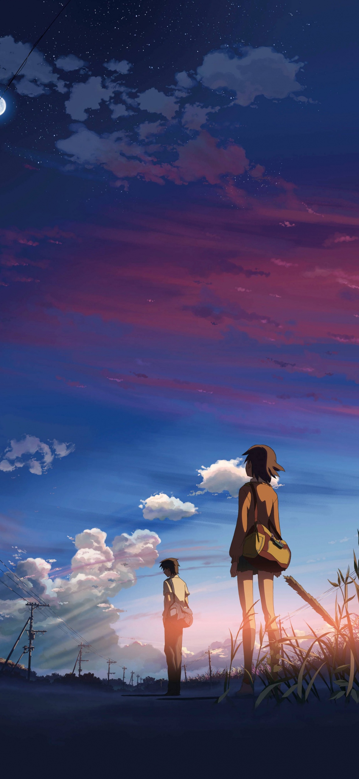 Обои синохара акари, Toono Такаки, канаэ сумида, аниме, облако в разрешении 1242x2688