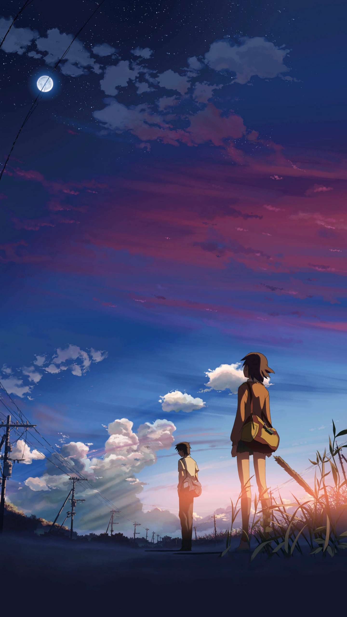 Обои синохара акари, Toono Такаки, канаэ сумида, аниме, облако в разрешении 1440x2560