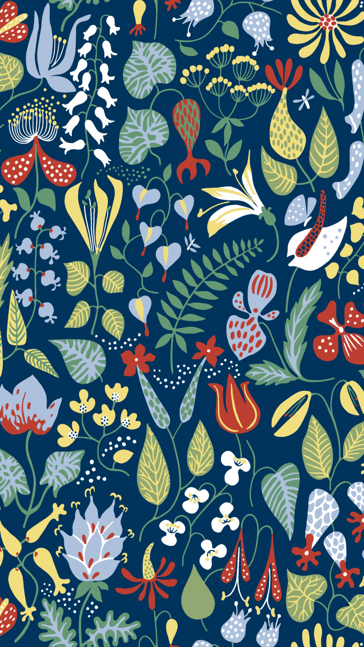 Обои дизайн, узор, визуальное искусство, арт, растение в разрешении 750x1334