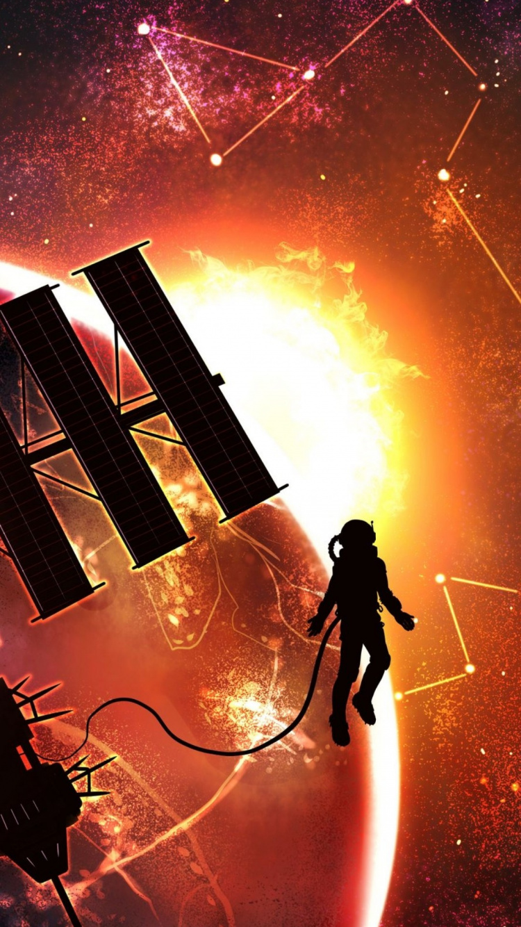 Обои свет, ночь, человек, природа, развлечение в разрешении 750x1334