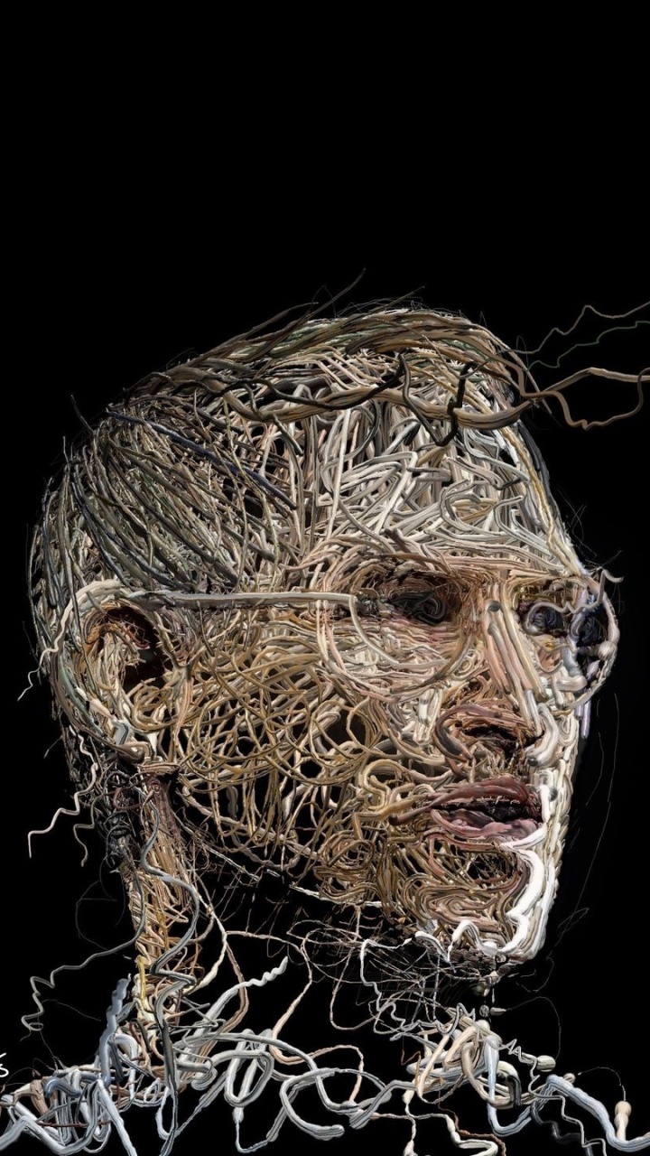 Обои человек, темнота, яблоко, Стив Джобс, предприниматель в разрешении 720x1280