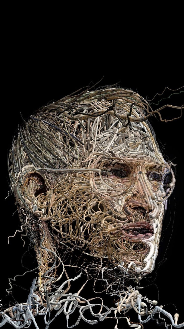 Обои человек, темнота, яблоко, Стив Джобс, предприниматель в разрешении 750x1334