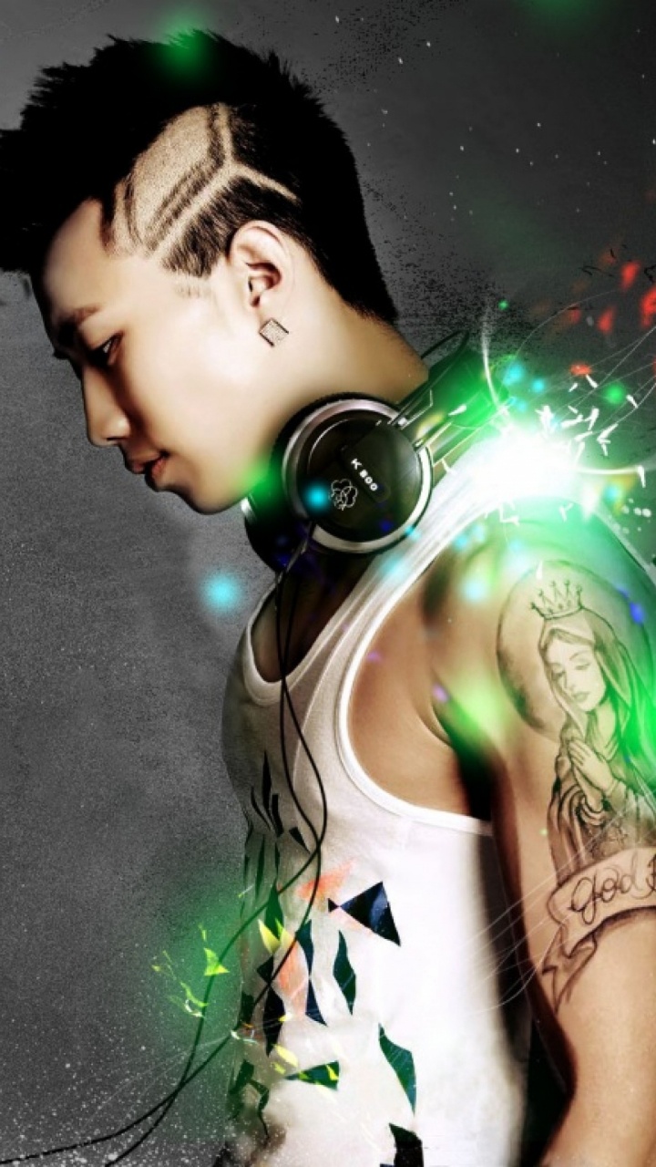 Обои зеленый, прохлада, графический дизайн, иллюстрация, графика в разрешении 720x1280