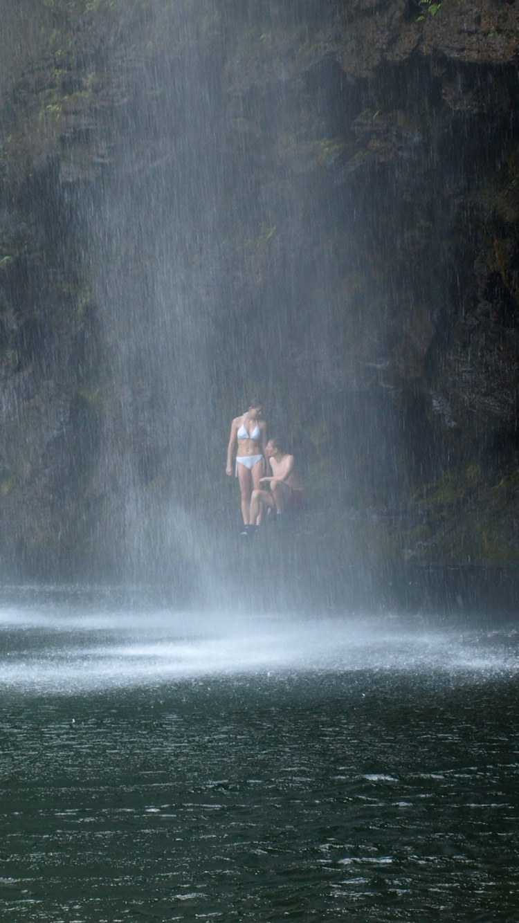 Обои водопад, водоем, гидроресурсы, вода, природа в разрешении 750x1334