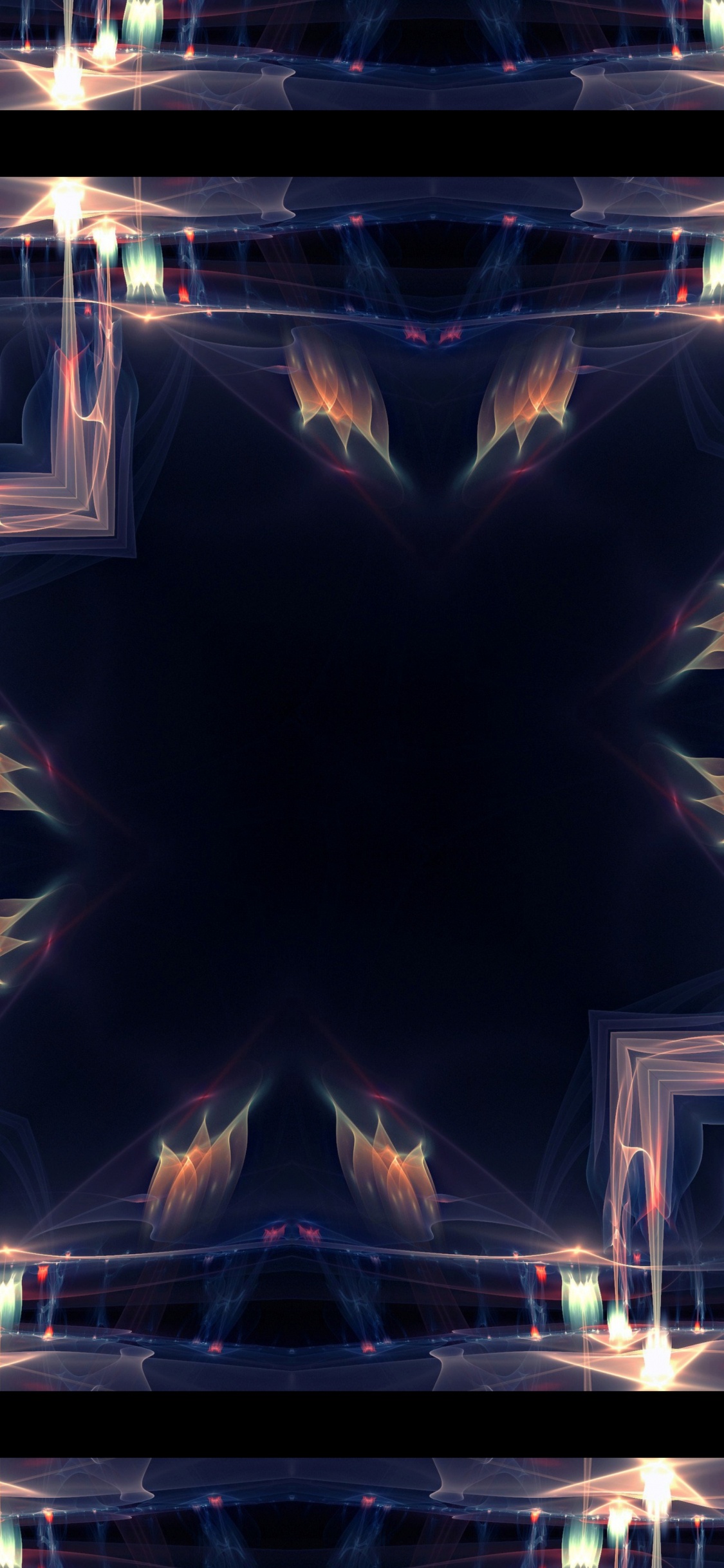 Обои арт, свет, освещение, вода, ночь в разрешении 1125x2436