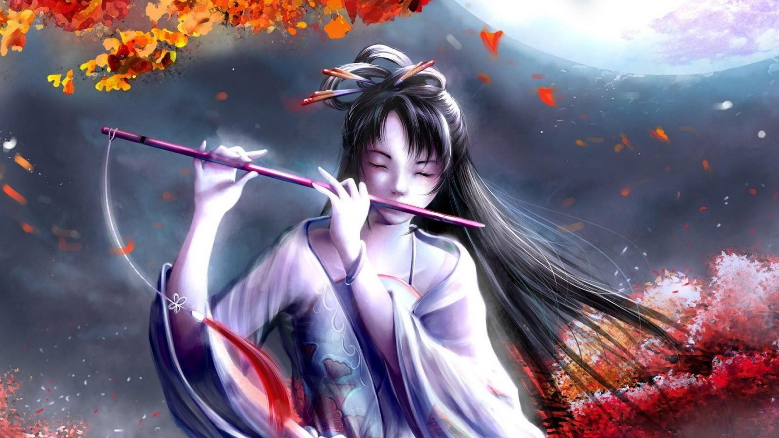 Обои арт, аниме, фантазии женщины Азии, вымышленный персонаж, искусство в разрешении 2560x1440