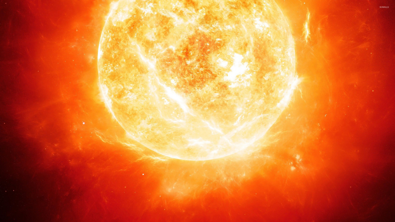Обои звезда, Апельсин, астрономический объект, солнце, космическое пространство в разрешении 1366x768