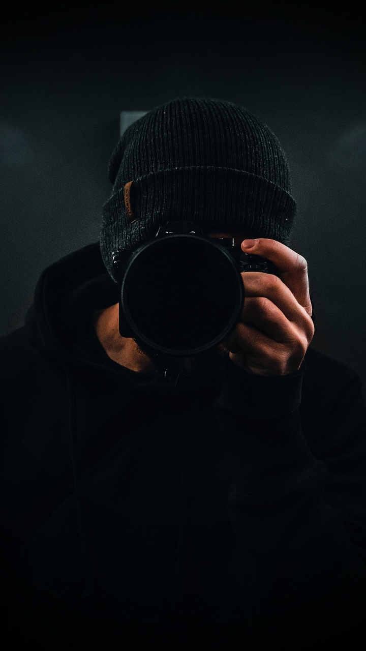 Обои черный и белый, подбородок, шляпа, шапка, фетровая в разрешении 720x1280