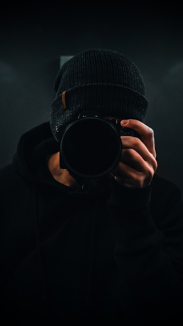 Обои черный и белый, подбородок, шляпа, шапка, фетровая в разрешении 750x1334