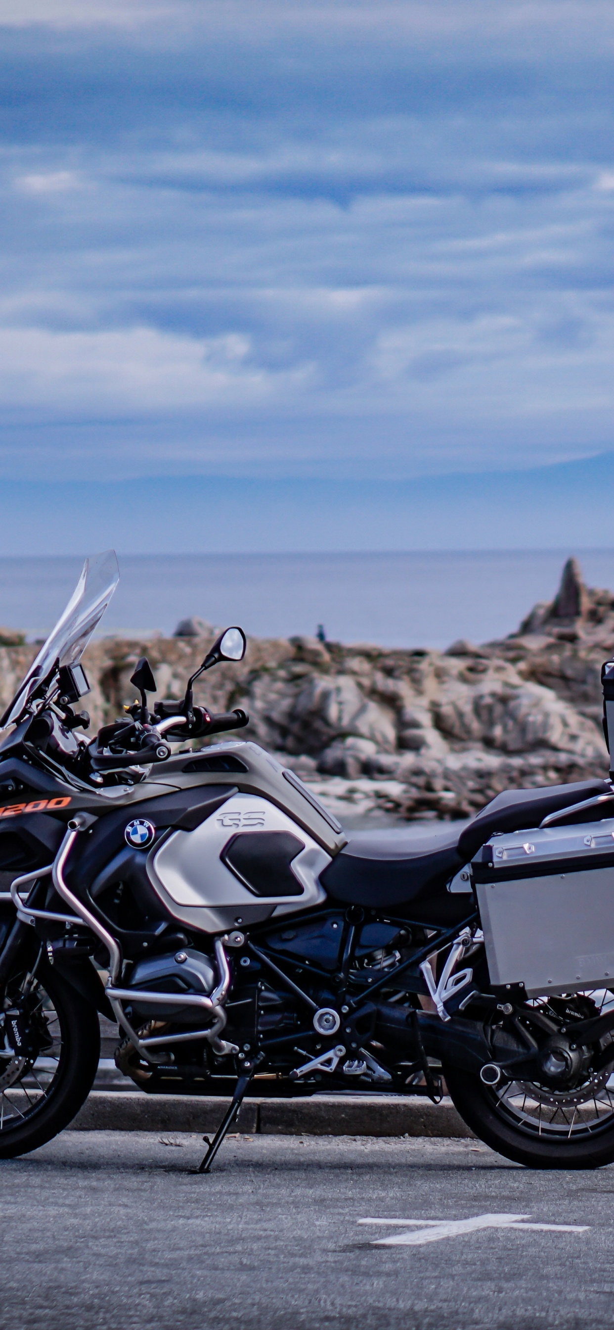 Обои мотоцикл, туристический мотоцикл, велосипед, авто, море мотоциклов в разрешении 1242x2688