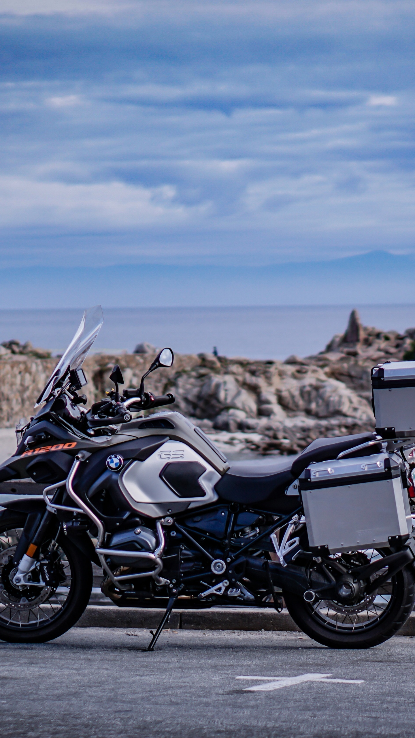 Обои мотоцикл, туристический мотоцикл, велосипед, авто, море мотоциклов в разрешении 1440x2560