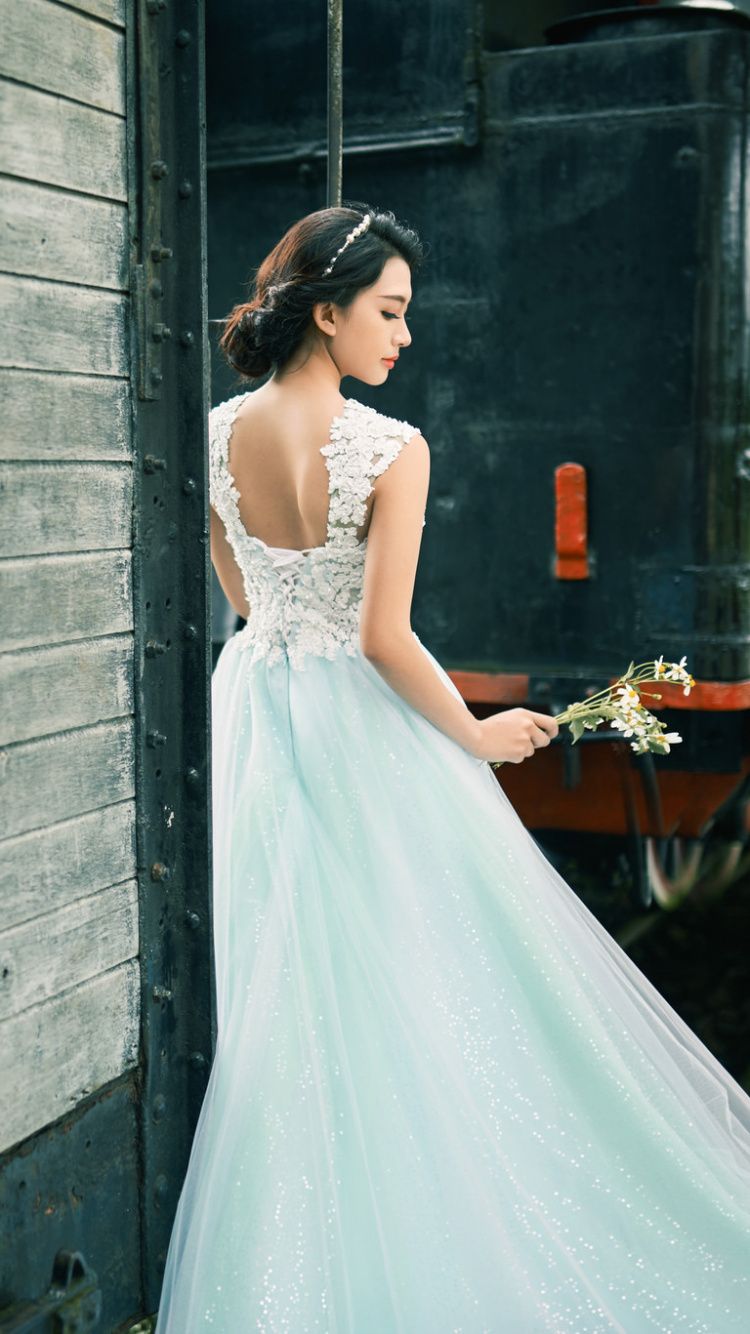 Обои подвенечное платье, платье, одежда, плечо, одежда для новобрачных в разрешении 750x1334