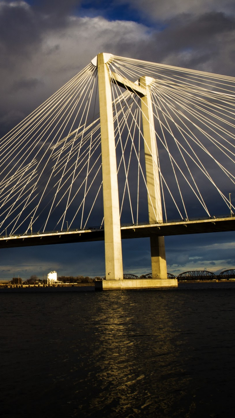 Обои вантовый мост, подвесной мост, мост, балочный мост, extradosed мост в разрешении 750x1334