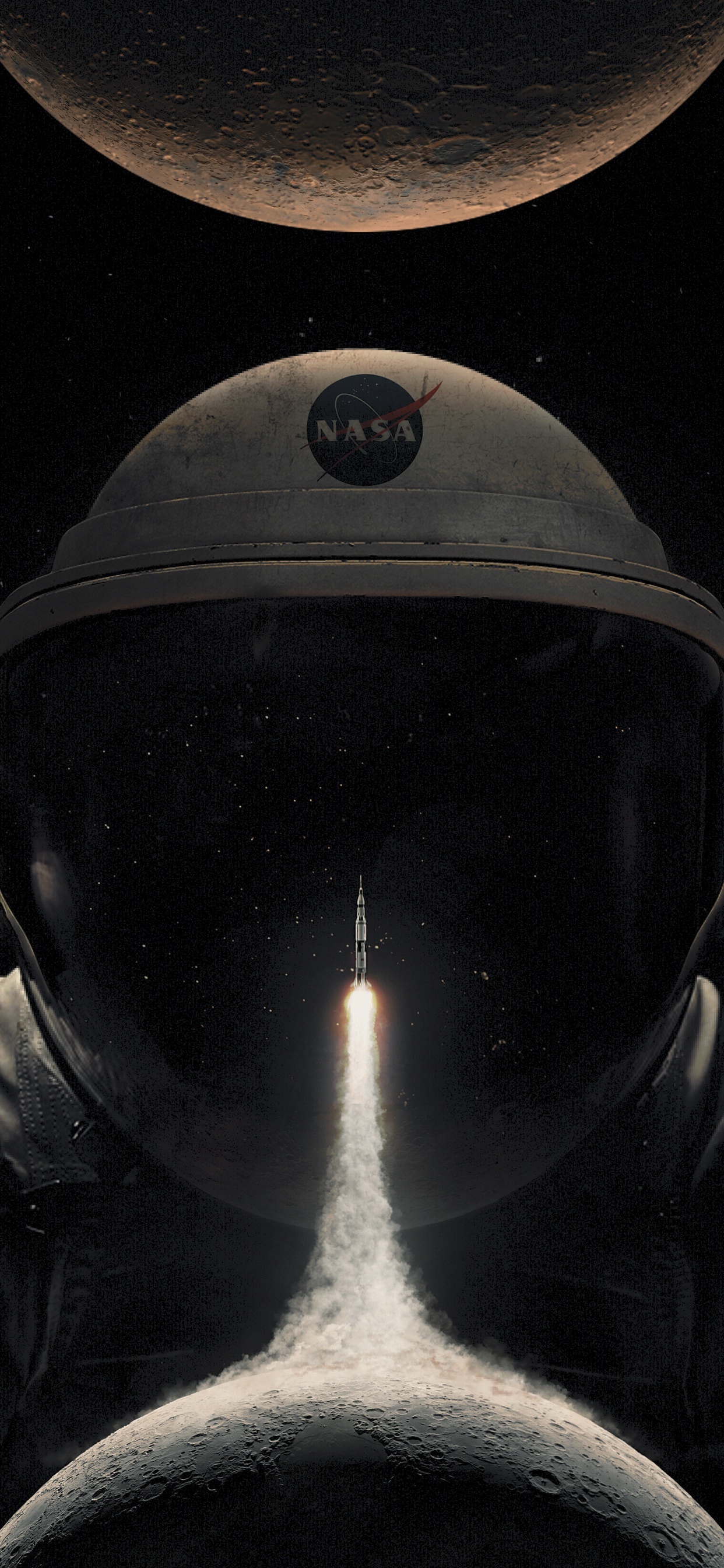 Обои 50 лет аполлону, Аполлон 20, программа Аполлон, белые, свет в разрешении 1242x2688