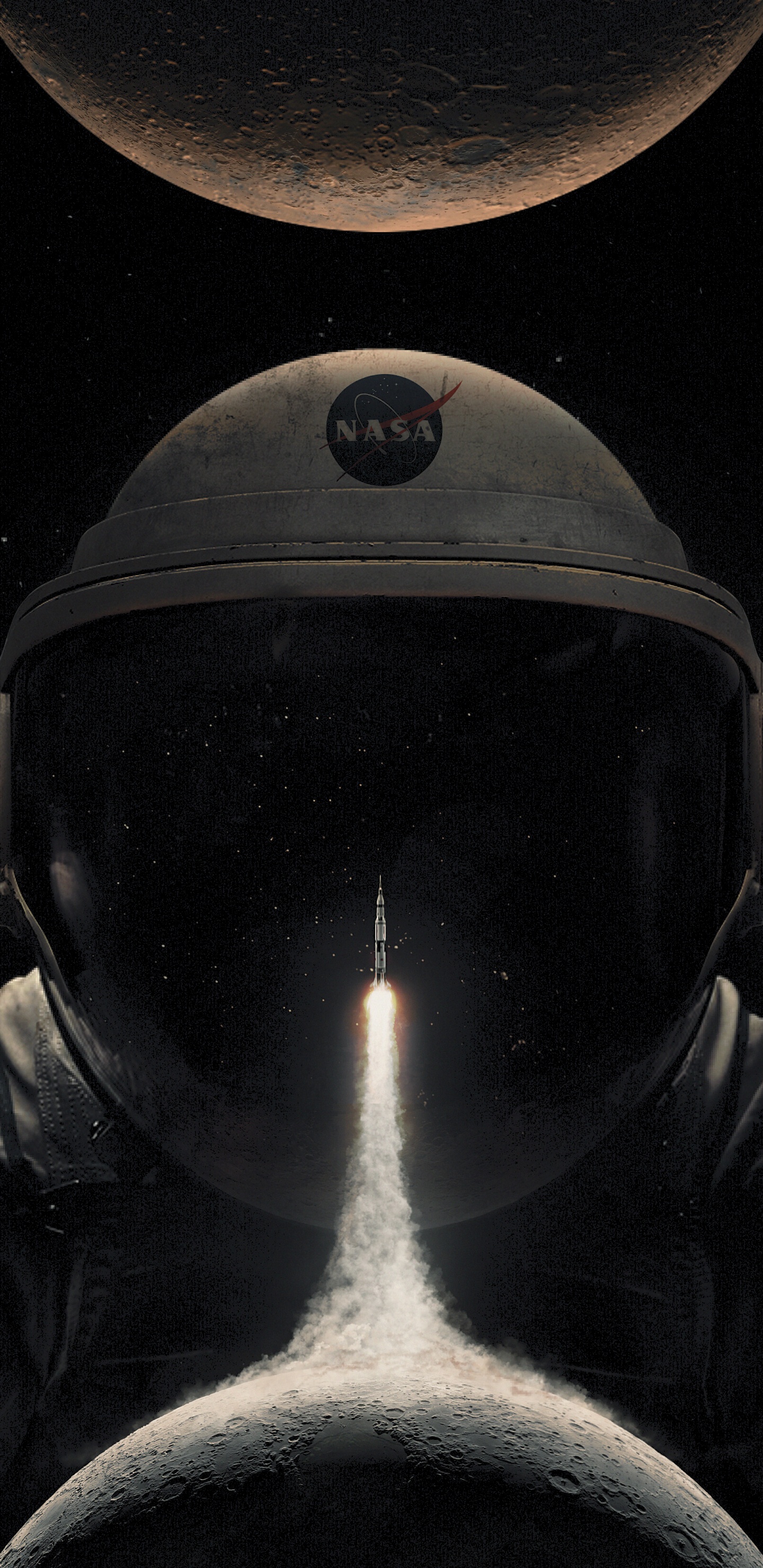 Обои 50 лет аполлону, Аполлон 20, программа Аполлон, белые, свет в разрешении 1440x2960