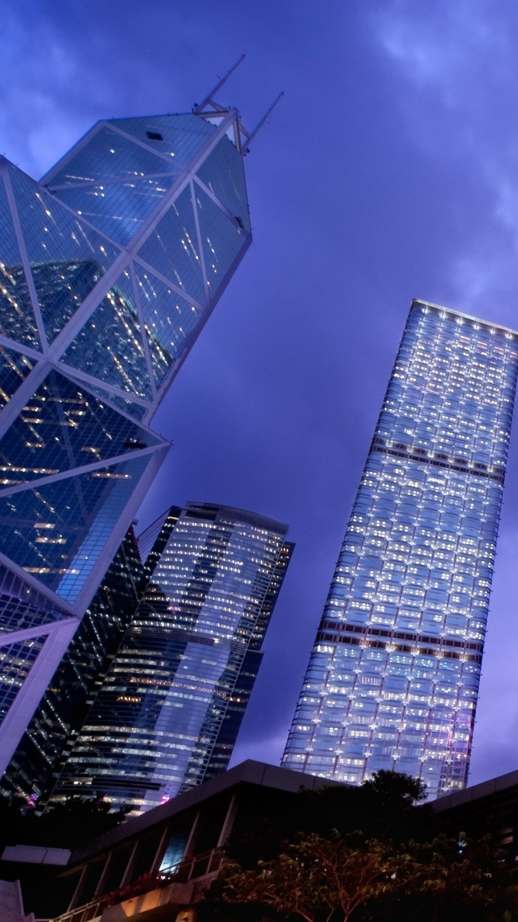 Обои небоскреб, город, ориентир, городской район, метрополия в разрешении 750x1334