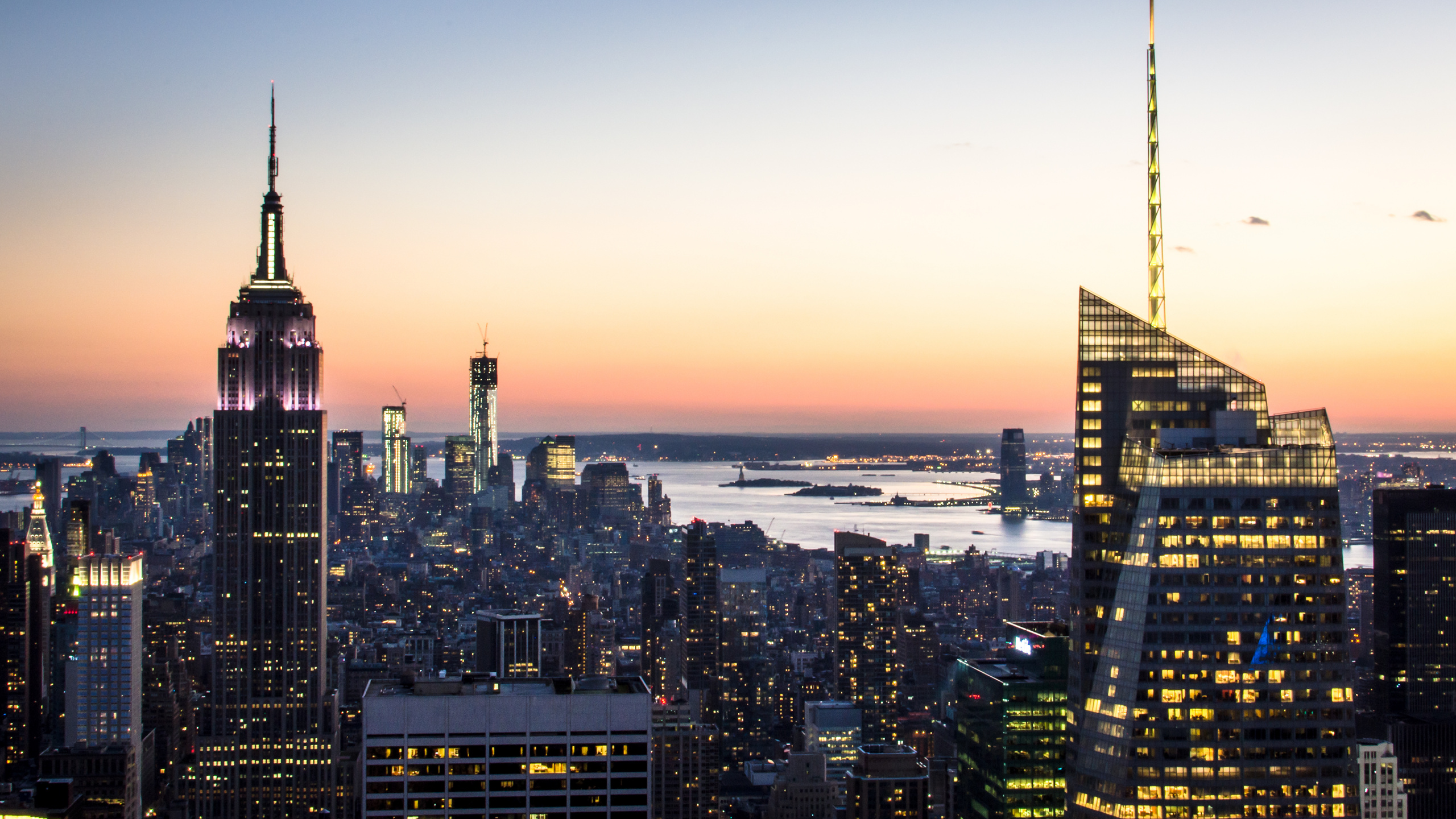 Обои Нью-Йорк, город, городской пейзаж, городской район, метрополия в разрешении 2560x1440