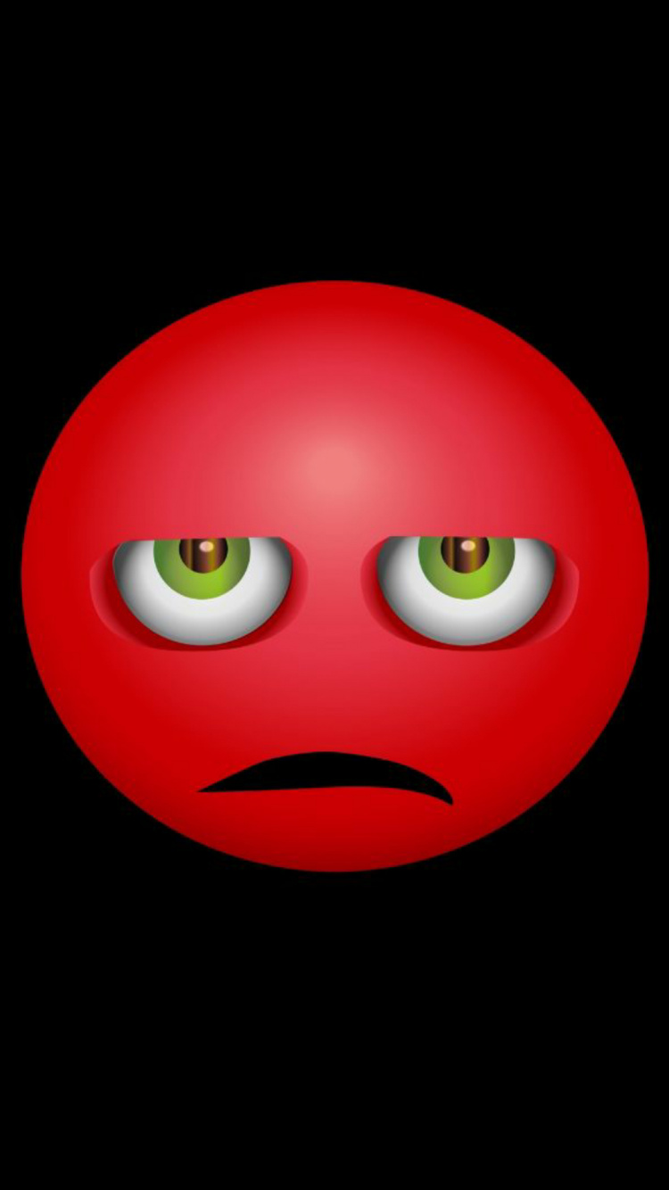 Обои эмоджи, улыбчивый, смайлик, лицо, волосы в разрешении 750x1334