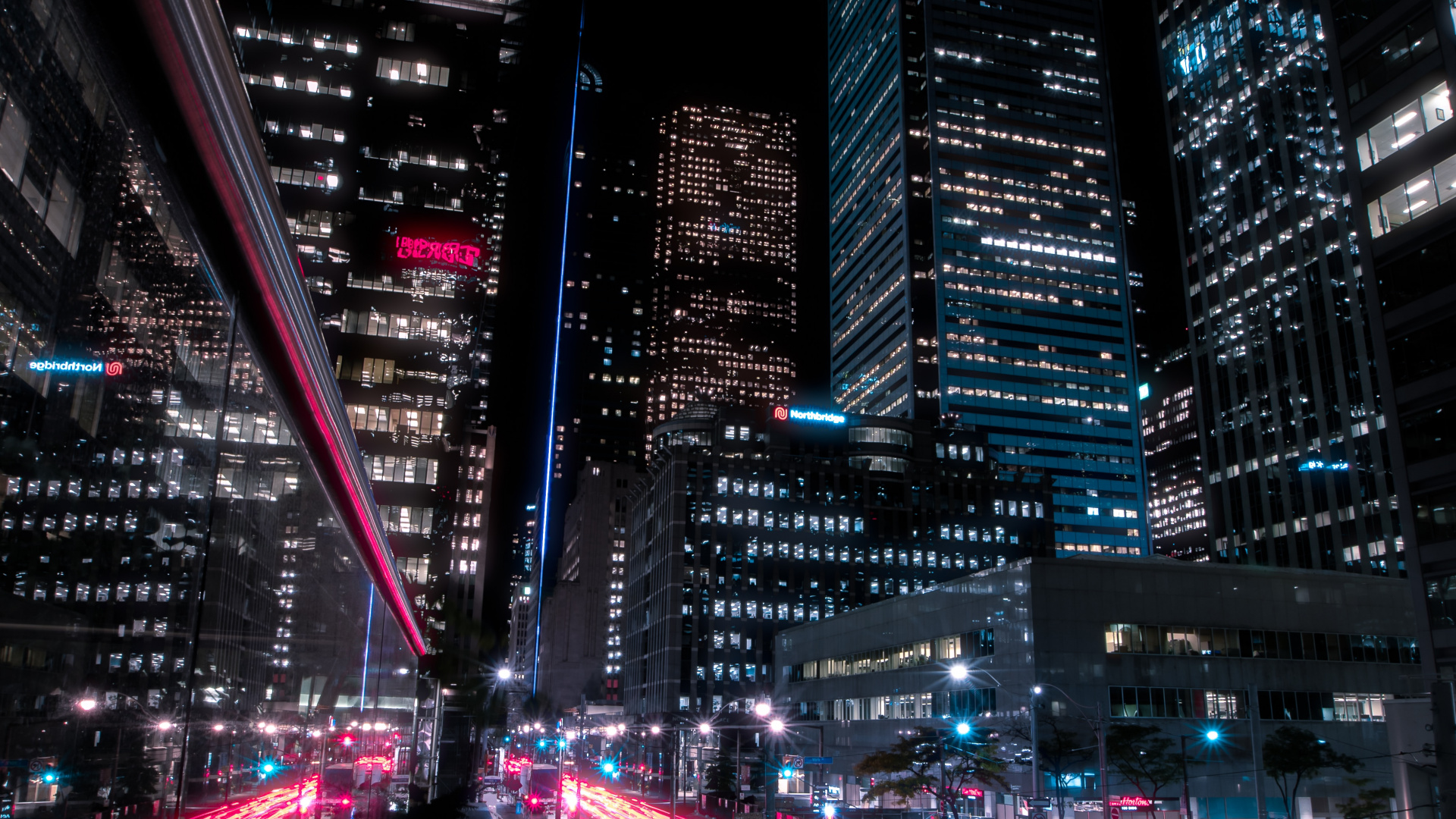 Обои свет, инфраструктура, высотное здание, уличный фонарь, ориентир в разрешении 1920x1080