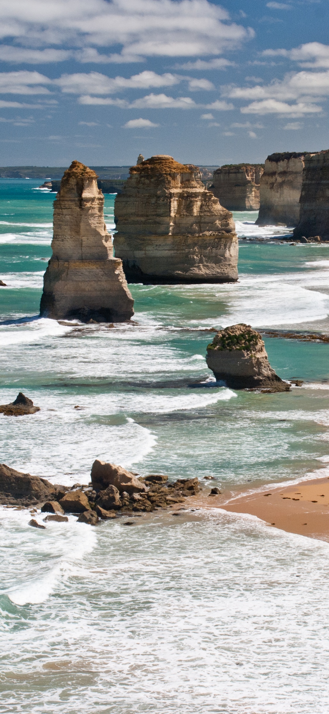 Обои Порт-Кемпбелл, водоем, побережье, море, прибрежные и океанические рельефы в разрешении 1125x2436