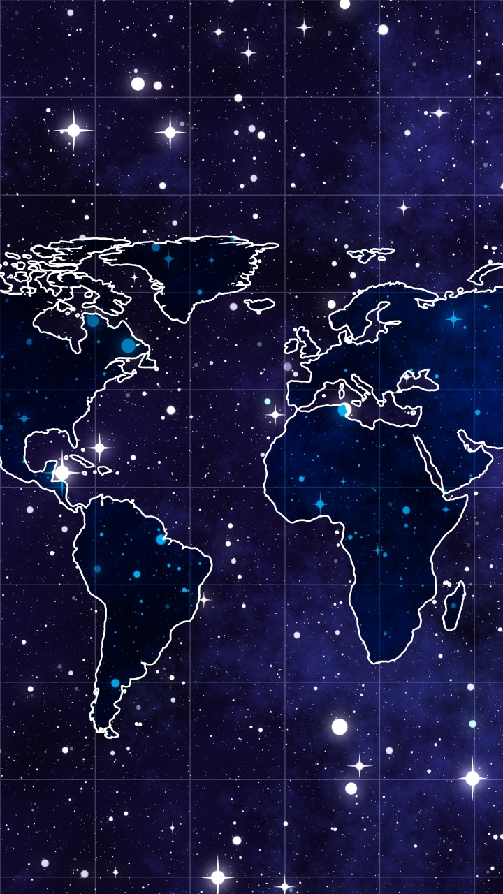 Обои карта мира, карта, мир, земля, звезда в разрешении 720x1280