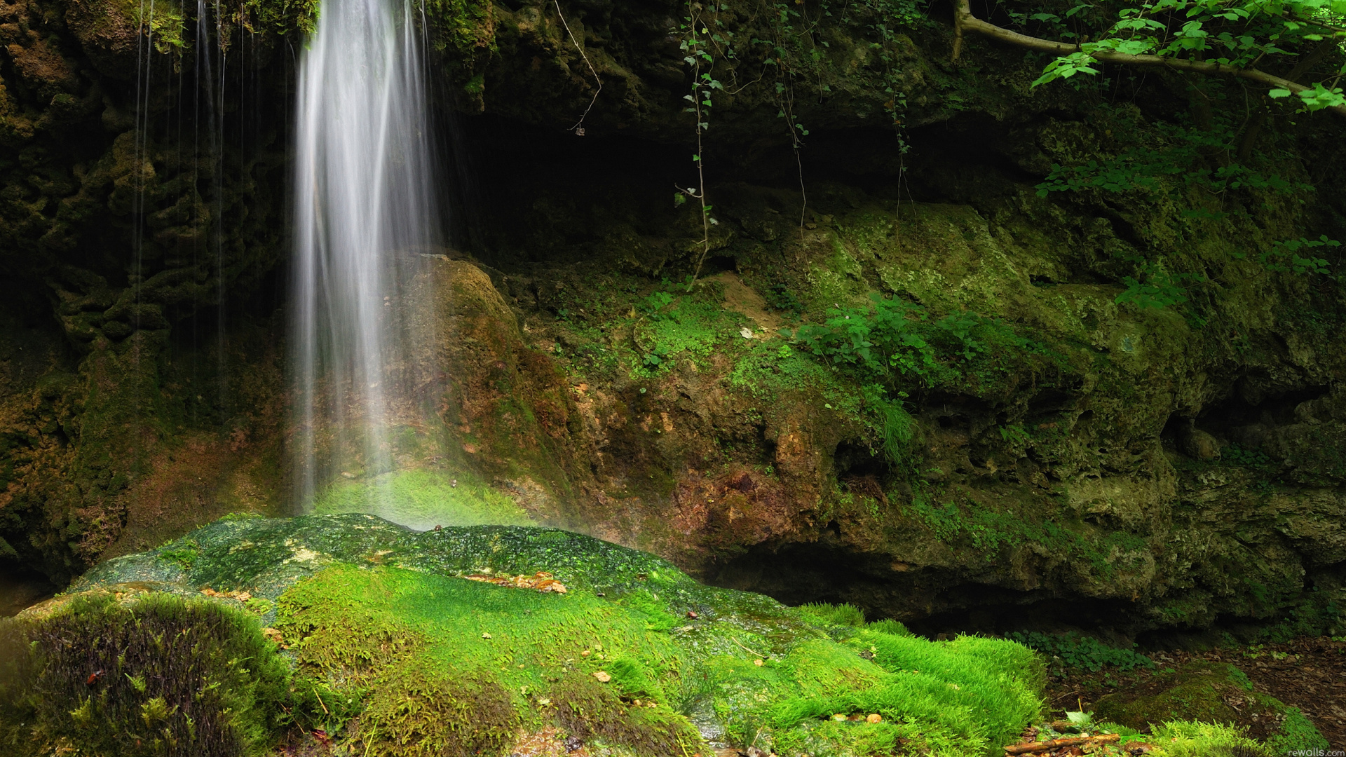 Обои природа, водопад, водоем, природный заповедник, гидроресурсы в разрешении 1920x1080