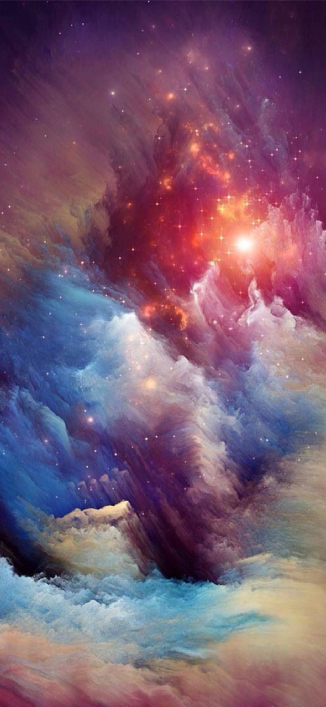 Обои Серенити туманность, туманность, туманность киля, Астрономия, Галактика в разрешении 1242x2688