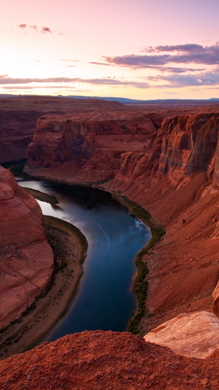 Обои хорсшу-бенд, река Колорадо, страница, большой каньон, Юта в разрешении 720x1280