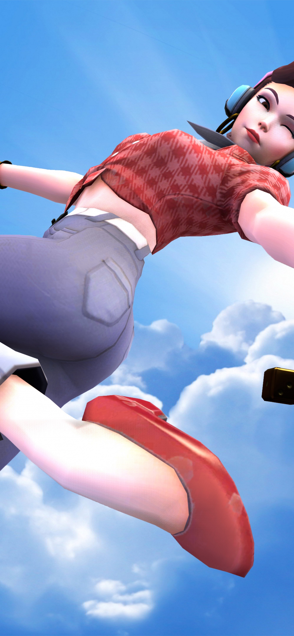 Обои Overwatch, скачок, забава, экстремальный вид спорта, досуг в разрешении 1242x2688