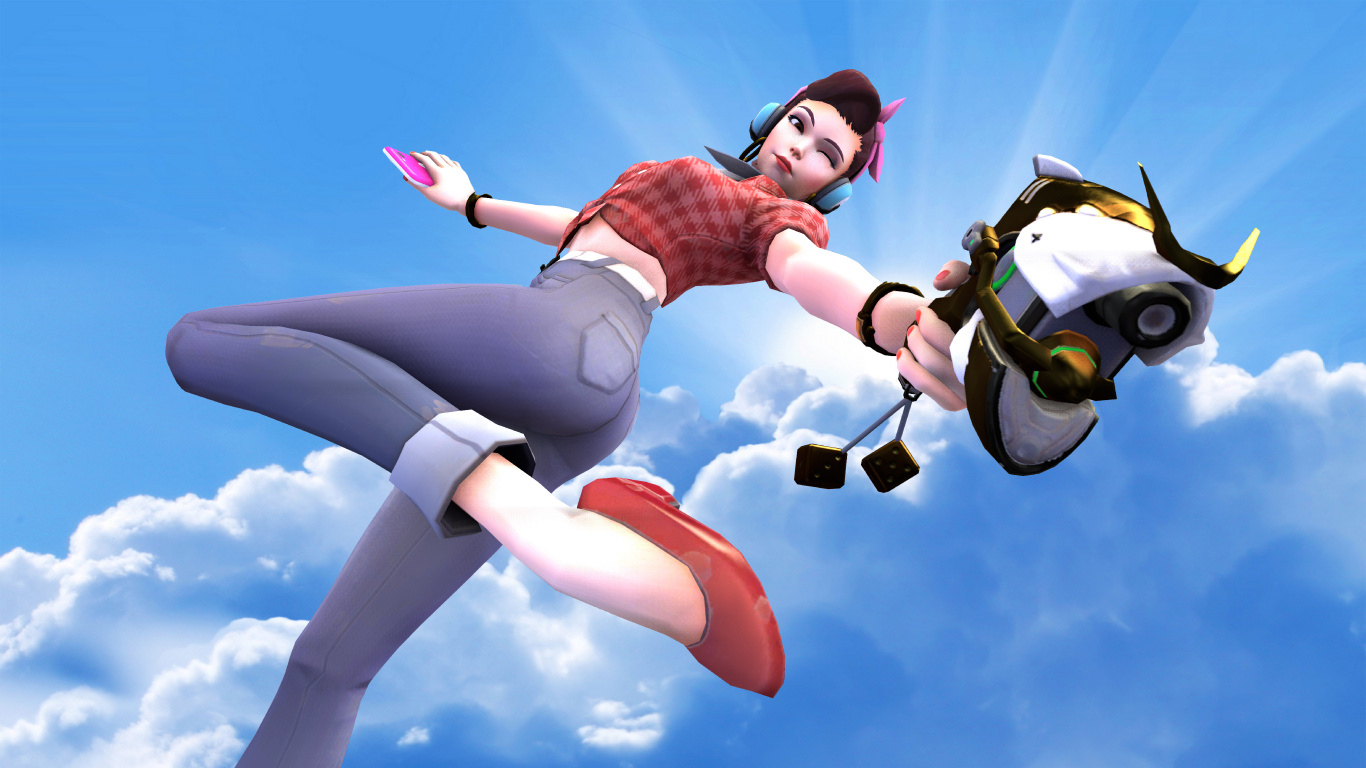 Обои Overwatch, скачок, забава, экстремальный вид спорта, досуг в разрешении 1366x768