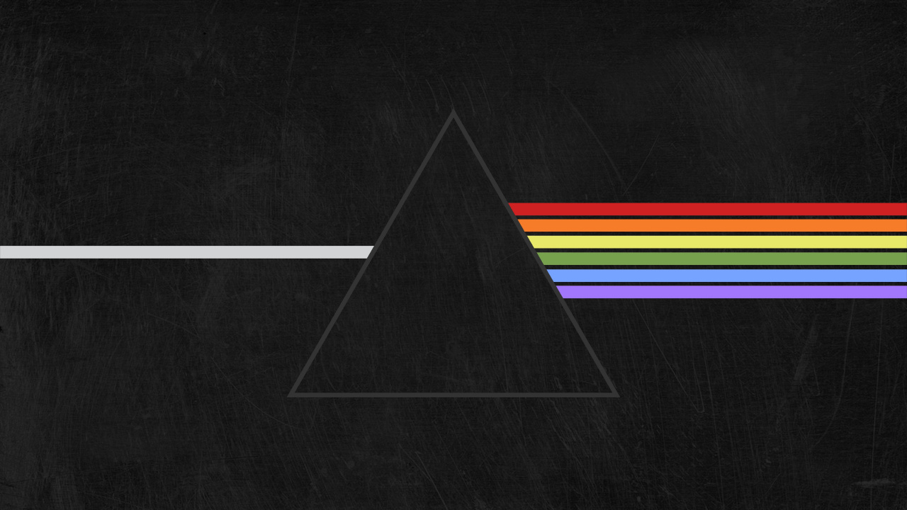 Обои Темная сторона Луны, Pink Floyd, призма, черный, линия в разрешении 1280x720