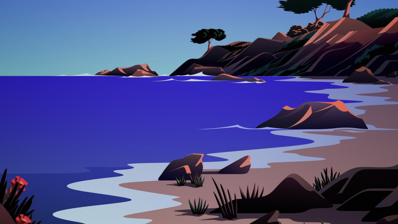 Обои ios, яблоко, вода, цветок, экорегион в разрешении 1280x720