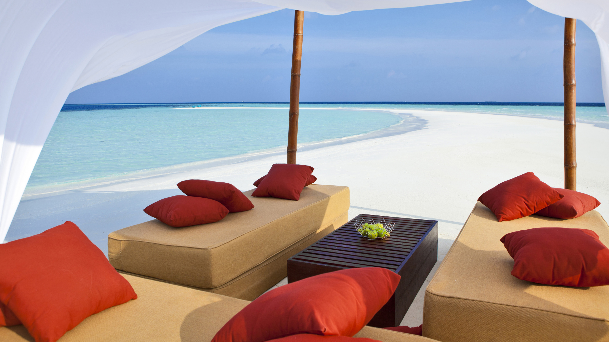 Обои Велассару Мальдивы, прибежище, пляж, путешествие, отпуск в разрешении 2560x1440