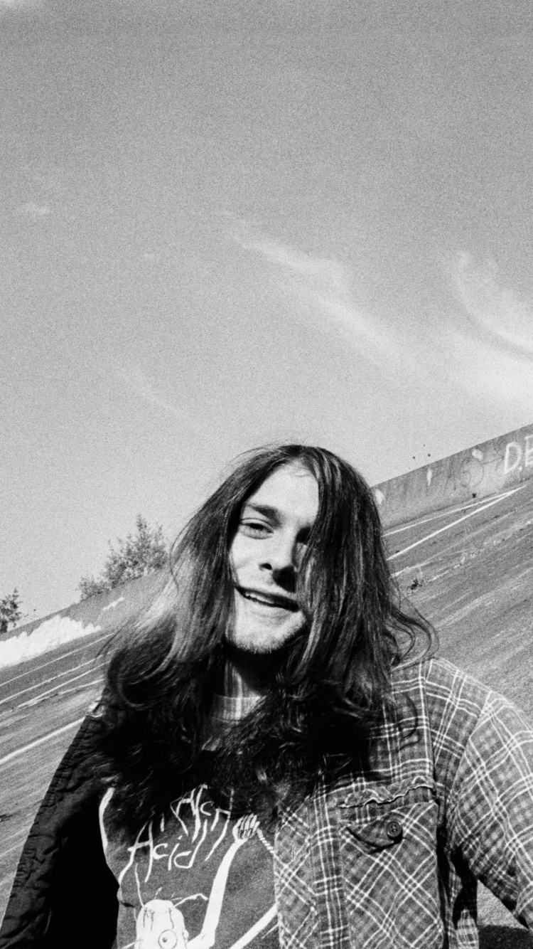 Обои нирвана, отбеливатель, гранж, барабанщик, белые в разрешении 750x1334