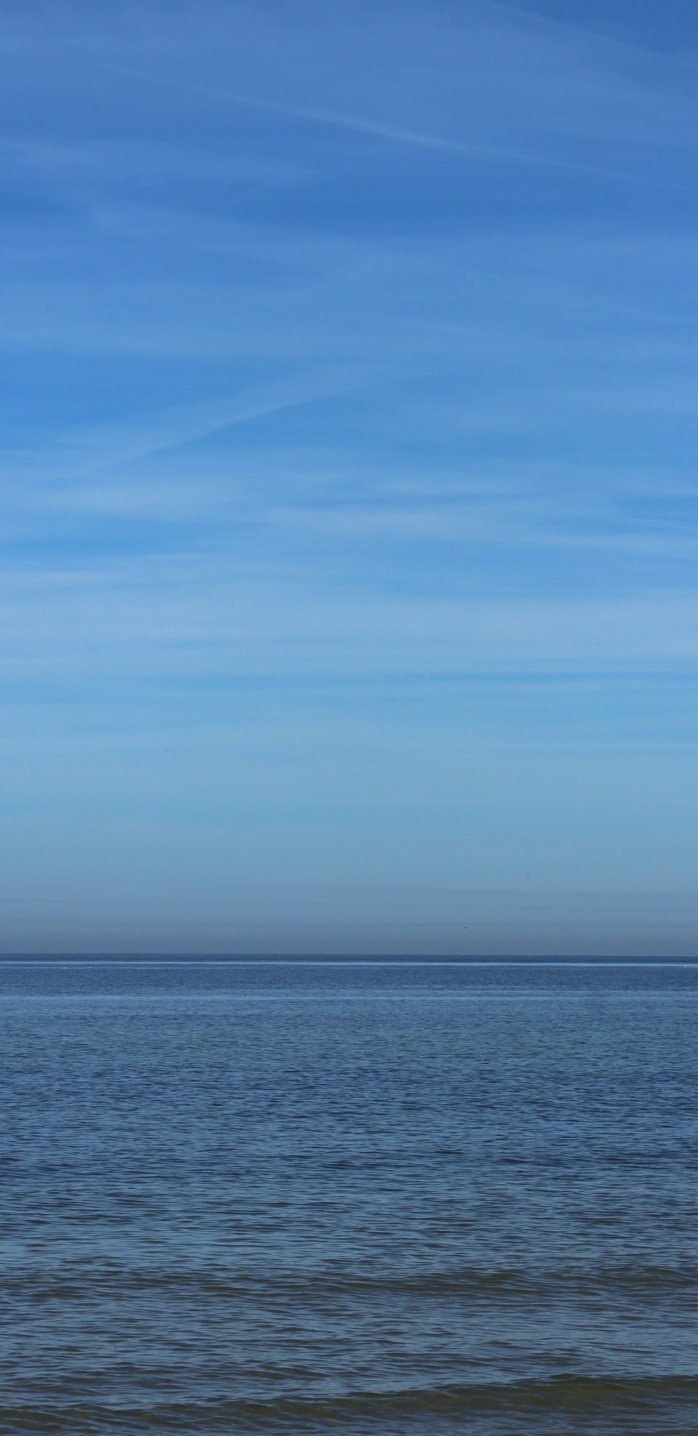 Обои море, горизонт, водоем, синий, океан в разрешении 1440x2960