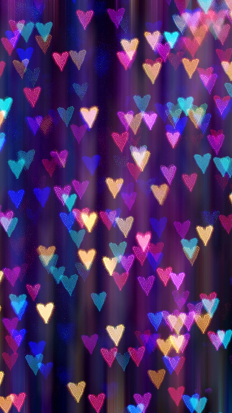 Обои текстура сердце, текстура, пурпур, свет, Фиолетовый в разрешении 750x1334