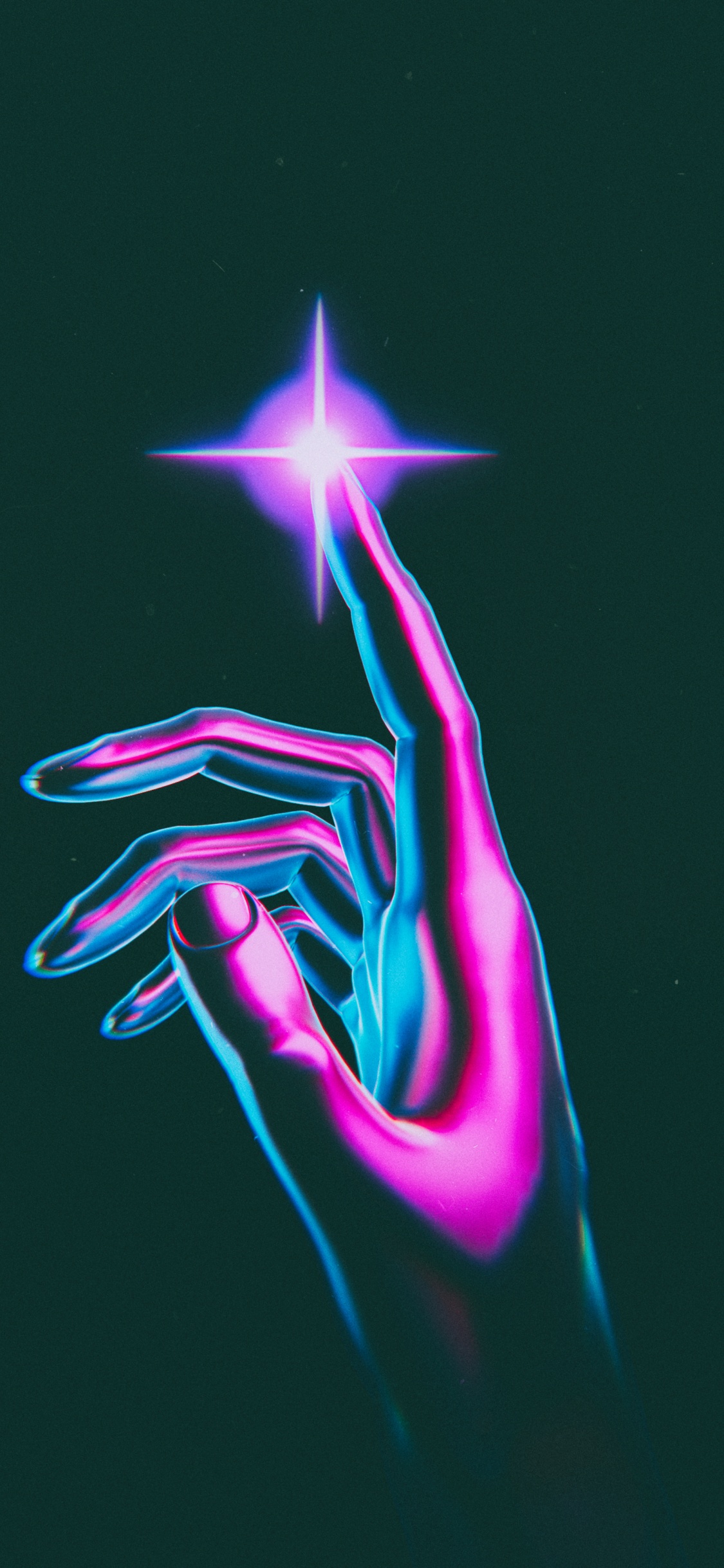 Обои рисование, графика, пурпур, неон, графический дизайн в разрешении 1125x2436