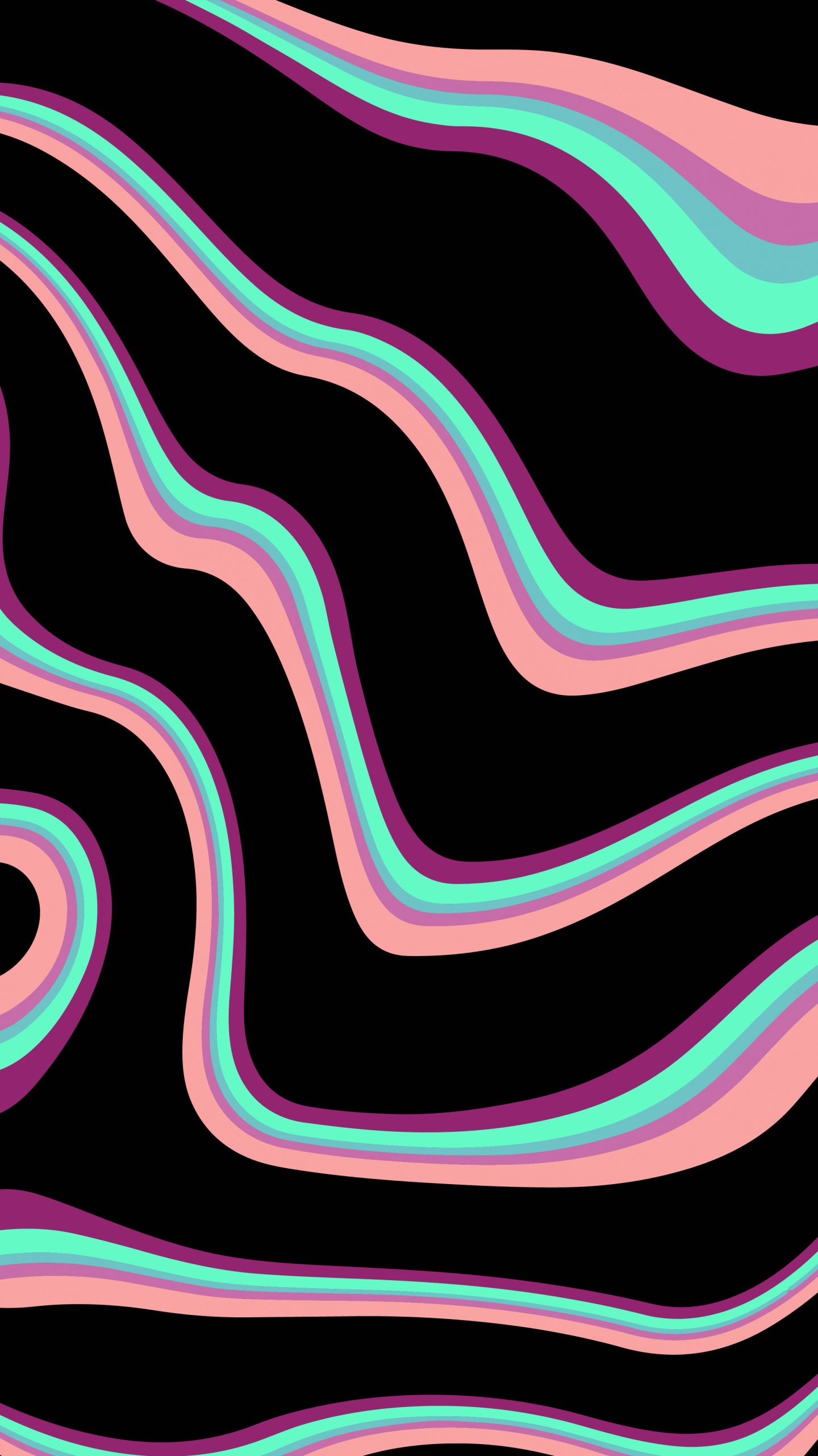 Обои узор, свет, зеленый, арт, розовый в разрешении 1440x2560