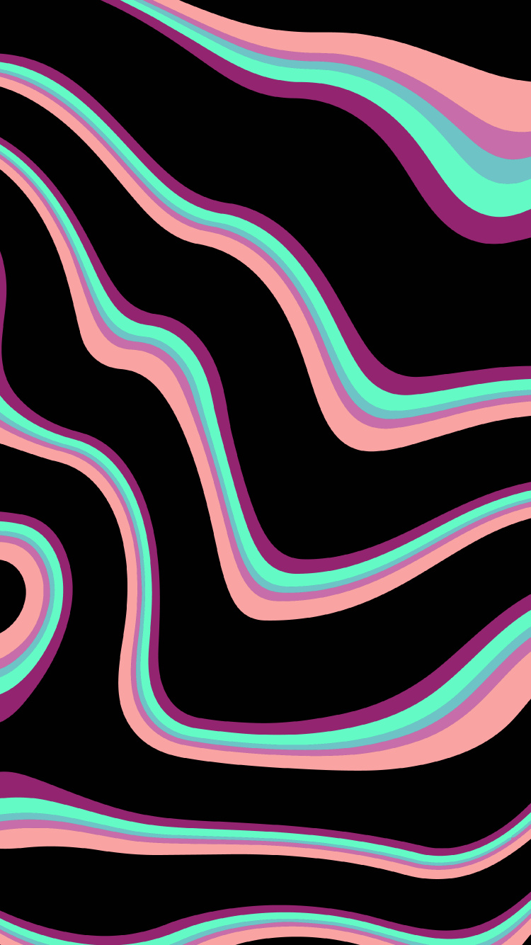 Обои узор, свет, зеленый, арт, розовый в разрешении 750x1334