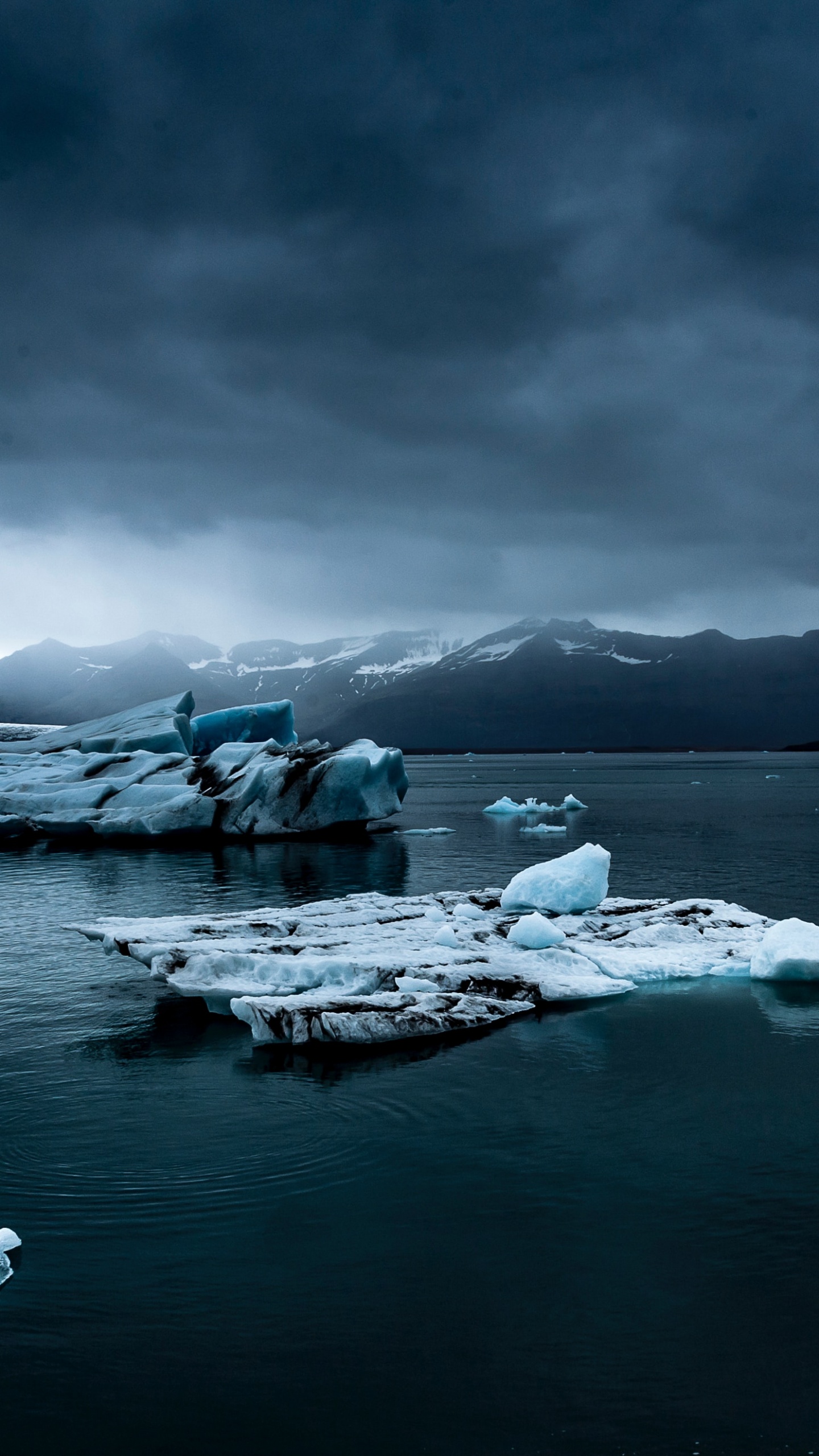 Обои ледник, планшет, лед, вода, облако в разрешении 1440x2560