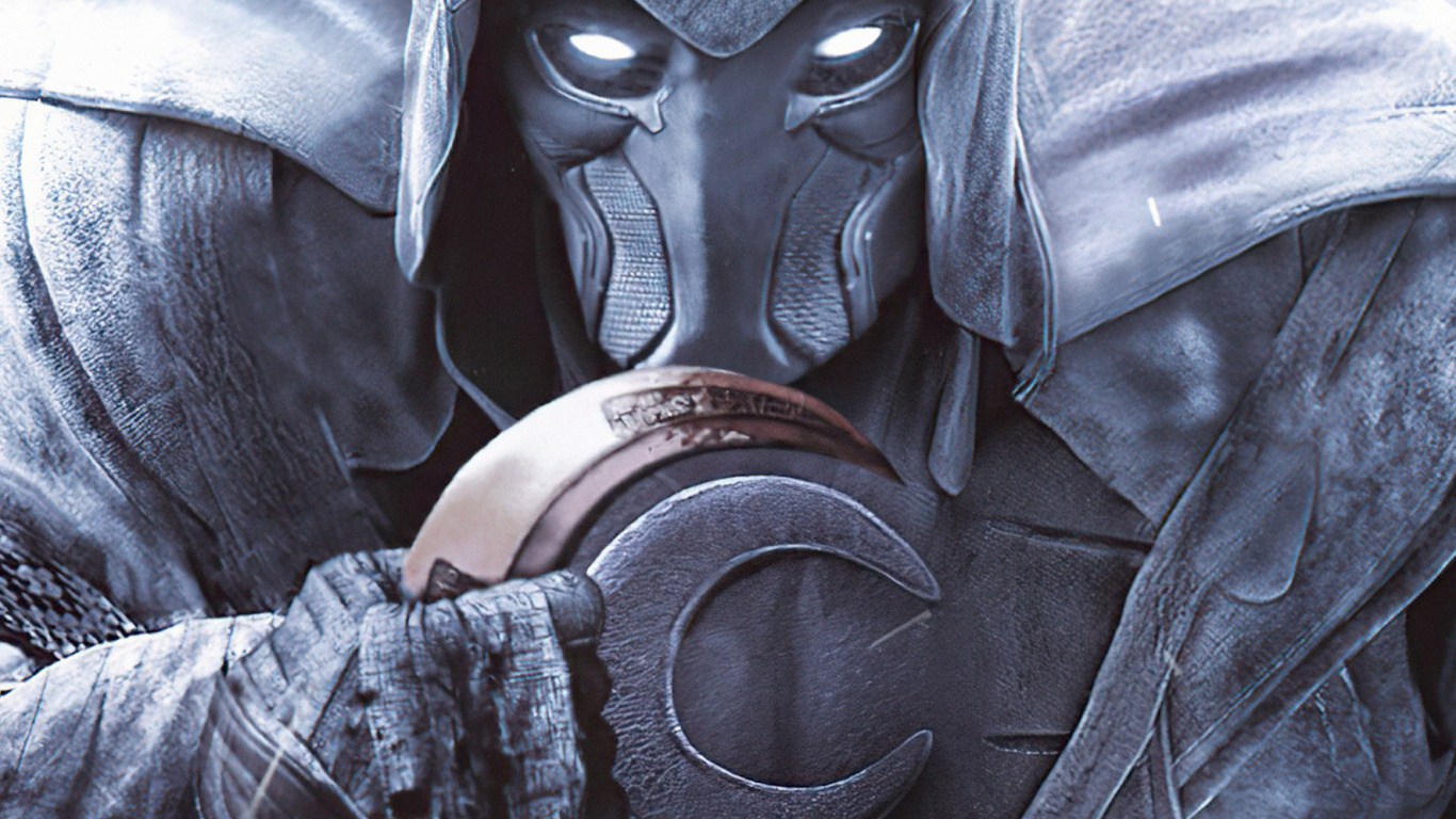 Обои аватар лунного рыцаря, Рыцарь Луны, Марк Спектор, marvel, комиксы Марвел в разрешении 1366x768